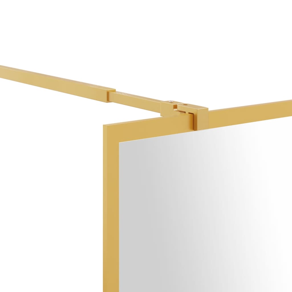 Duschwand für Begehbare Dusche ESG Klarglas Golden 140x195cm