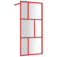 Thumbnail for Duschwand für Begehbare Dusche mit ESG Klarglas Rot 80x195 cm