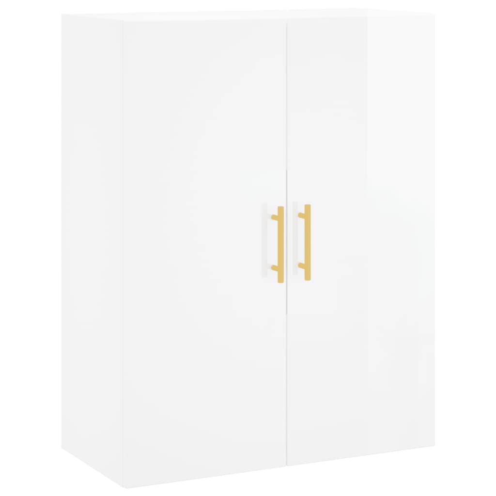 Wandschrank Hochglanz-Weiß 69,5x34x90 cm