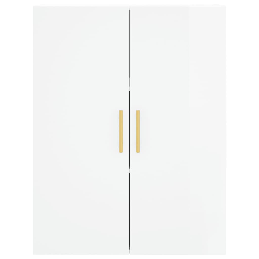 Wandschrank Hochglanz-Weiß 69,5x34x90 cm