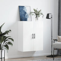 Thumbnail for Wandschrank Hochglanz-Weiß 69,5x34x90 cm