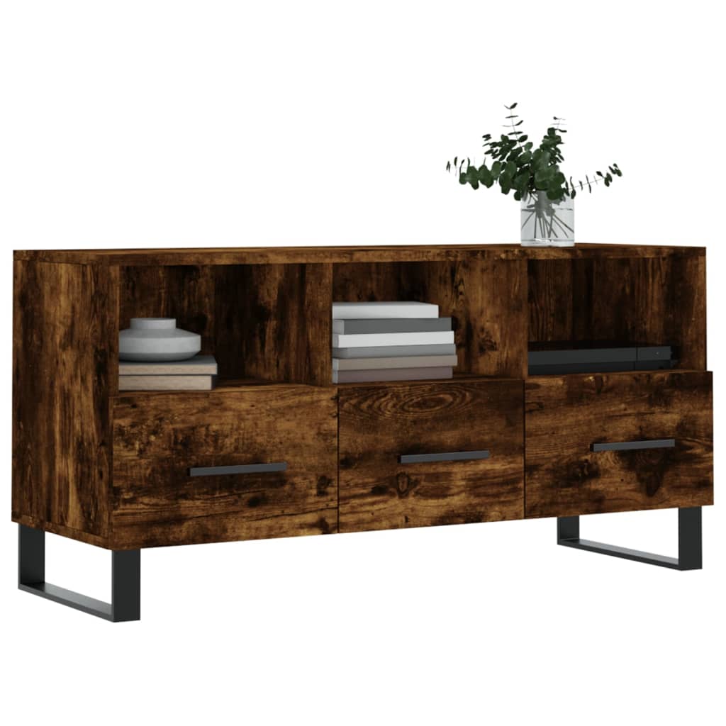 TV-Schrank Räuchereiche 102x36x50 cm Holzwerkstoff