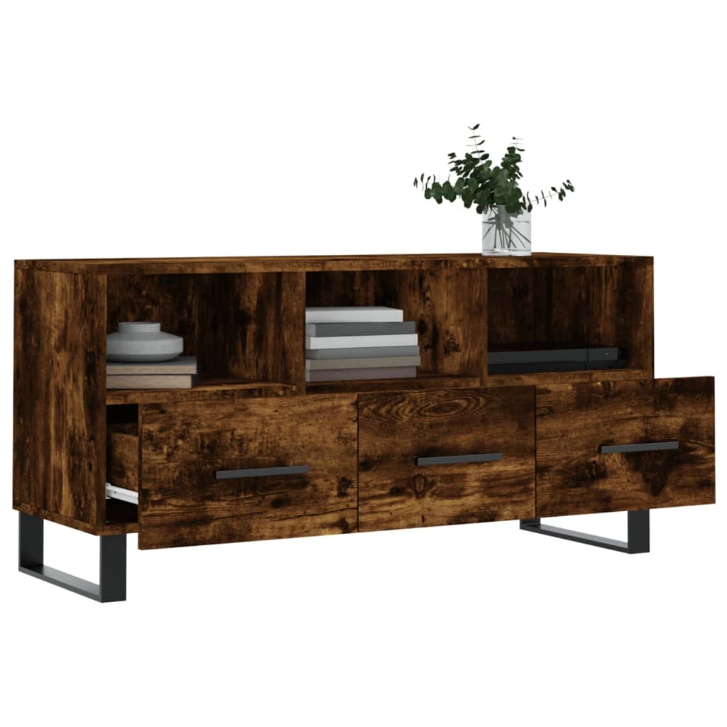 TV-Schrank Räuchereiche 102x36x50 cm Holzwerkstoff