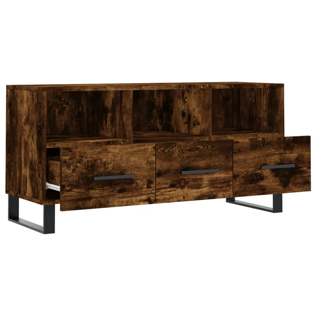 TV-Schrank Räuchereiche 102x36x50 cm Holzwerkstoff