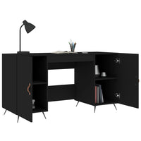 Thumbnail for Schreibtisch Schwarz 140x50x75 cm Holzwerkstoff
