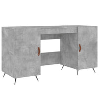 Thumbnail for Schreibtisch Betongrau 140x50x75 cm Holzwerkstoff