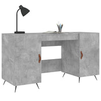 Thumbnail for Schreibtisch Betongrau 140x50x75 cm Holzwerkstoff