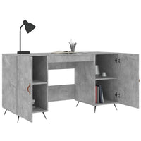 Thumbnail for Schreibtisch Betongrau 140x50x75 cm Holzwerkstoff