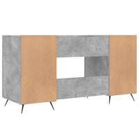 Thumbnail for Schreibtisch Betongrau 140x50x75 cm Holzwerkstoff