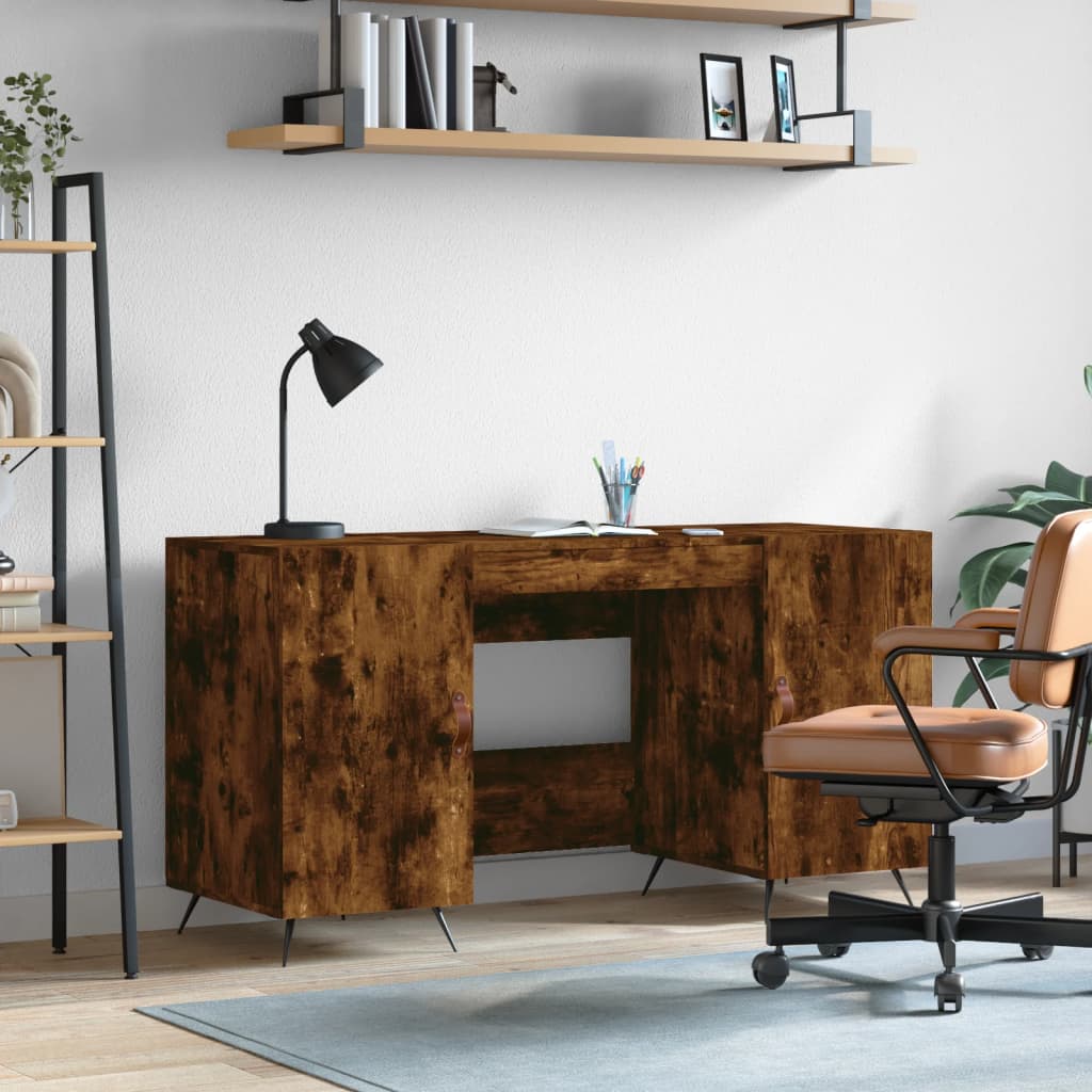 Schreibtisch Räuchereiche 140x50x75 cm Holzwerkstoff