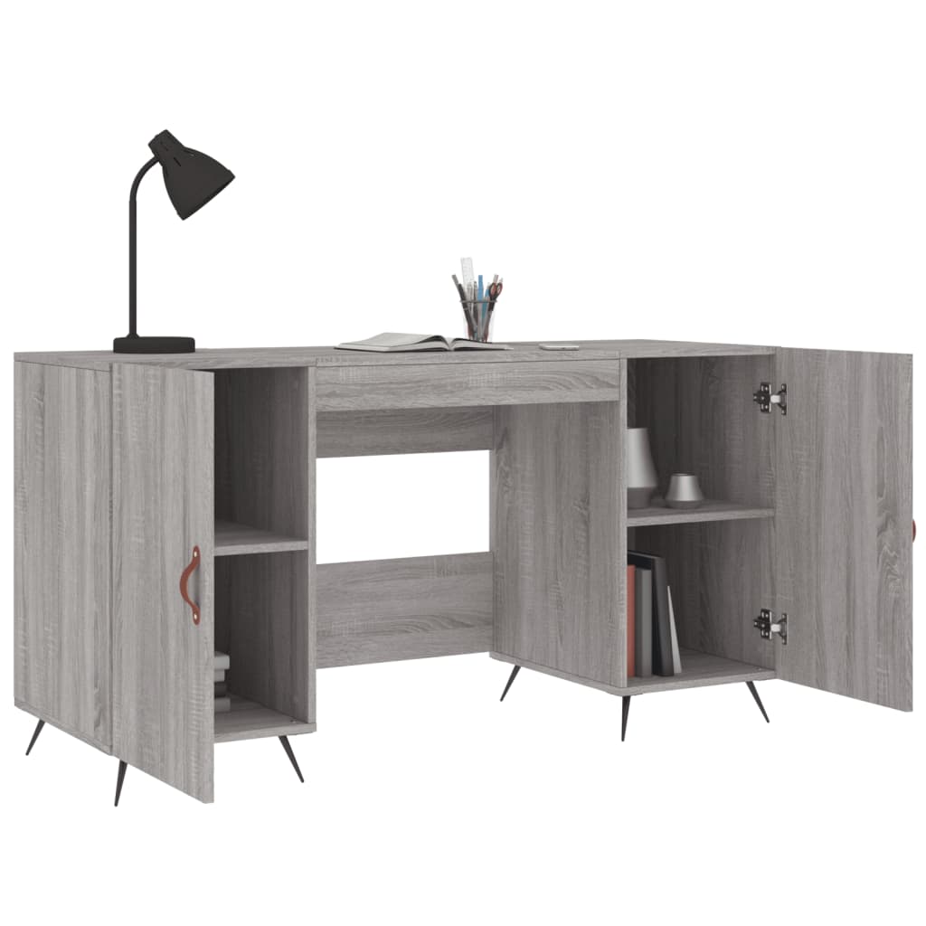 Schreibtisch Grau Sonoma 140x50x75 cm Holzwerkstoff