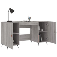 Thumbnail for Schreibtisch Grau Sonoma 140x50x75 cm Holzwerkstoff