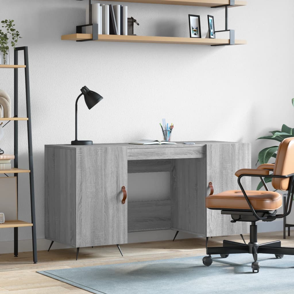 Schreibtisch Grau Sonoma 140x50x75 cm Holzwerkstoff