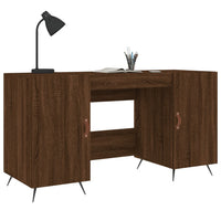 Thumbnail for Schreibtisch Braun Eichen-Optik 140x50x75 cm Holzwerkstoff