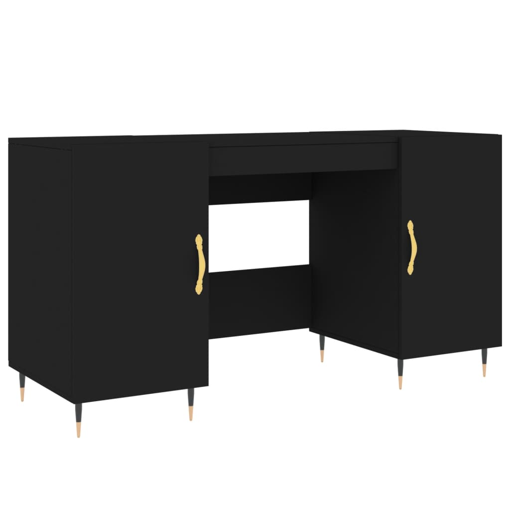 Schreibtisch Schwarz 140x50x75 cm Holzwerkstoff