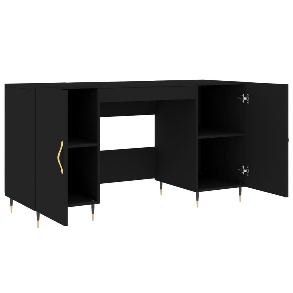 Schreibtisch Schwarz 140x50x75 cm Holzwerkstoff