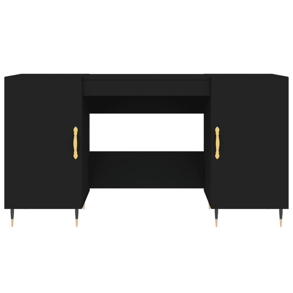 Schreibtisch Schwarz 140x50x75 cm Holzwerkstoff