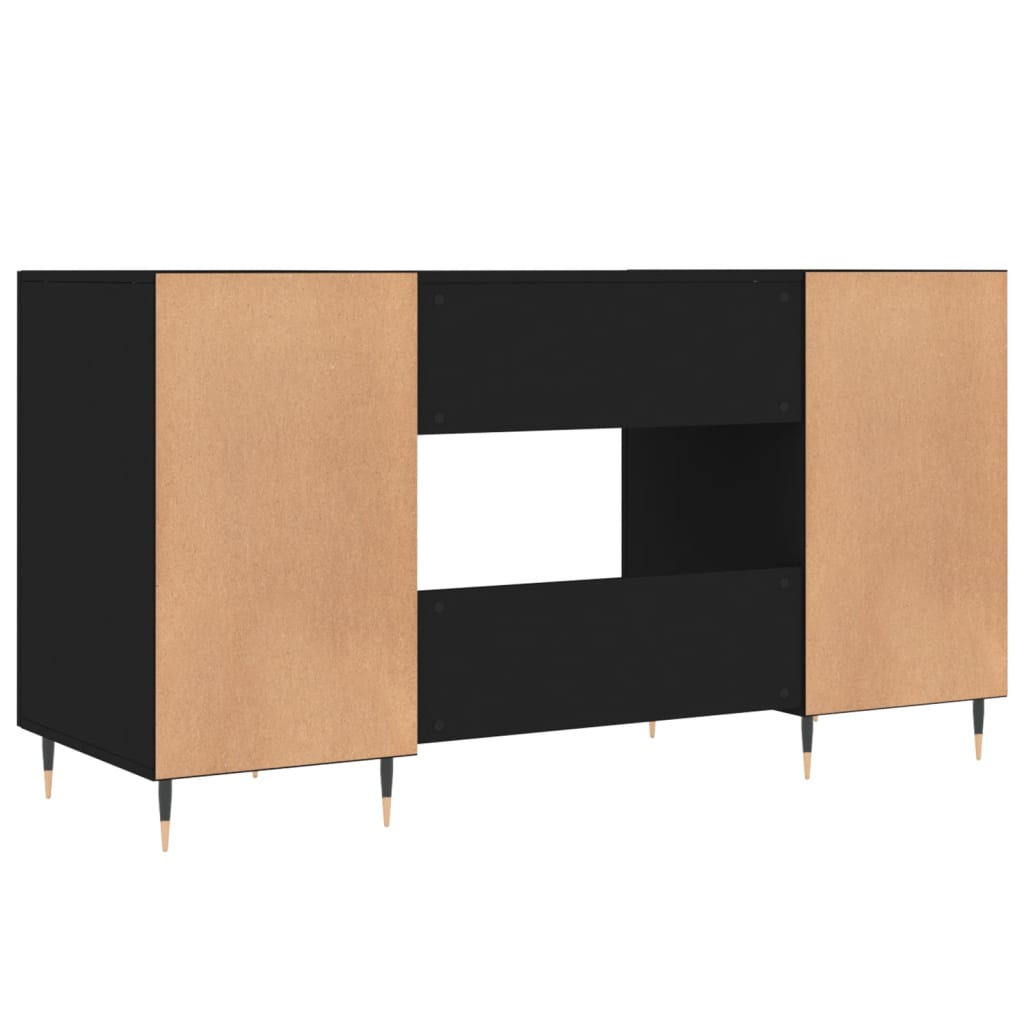 Schreibtisch Schwarz 140x50x75 cm Holzwerkstoff