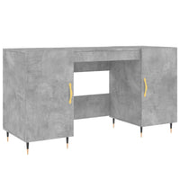 Thumbnail for Schreibtisch Betongrau 140x50x75 cm Holzwerkstoff