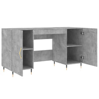 Thumbnail for Schreibtisch Betongrau 140x50x75 cm Holzwerkstoff