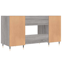 Thumbnail for Schreibtisch Grau Sonoma 140x50x75 cm Holzwerkstoff