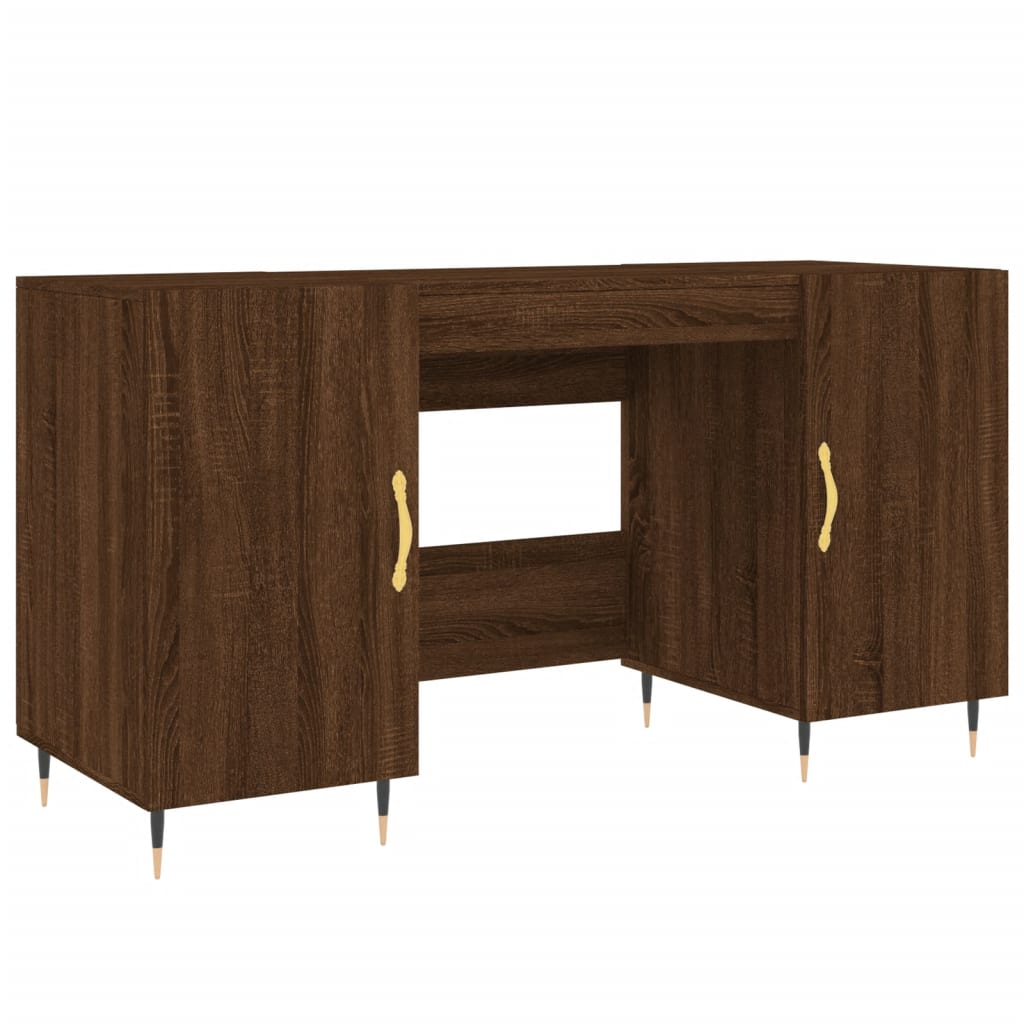 Schreibtisch Braun Eichen-Optik 140x50x75 cm Holzwerkstoff