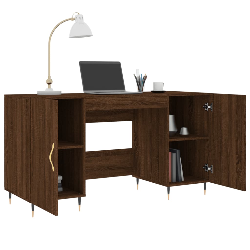 Schreibtisch Braun Eichen-Optik 140x50x75 cm Holzwerkstoff