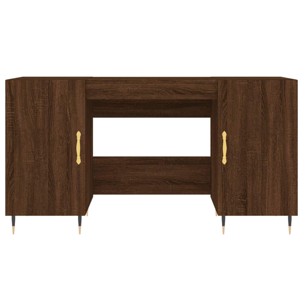 Schreibtisch Braun Eichen-Optik 140x50x75 cm Holzwerkstoff