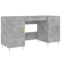 Thumbnail for Schreibtisch Betongrau 140x50x75 cm Holzwerkstoff
