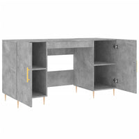Thumbnail for Schreibtisch Betongrau 140x50x75 cm Holzwerkstoff