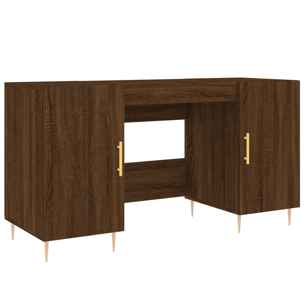 Schreibtisch Braun Eichen-Optik 140x50x75 cm Holzwerkstoff