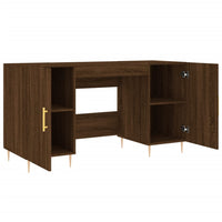 Thumbnail for Schreibtisch Braun Eichen-Optik 140x50x75 cm Holzwerkstoff