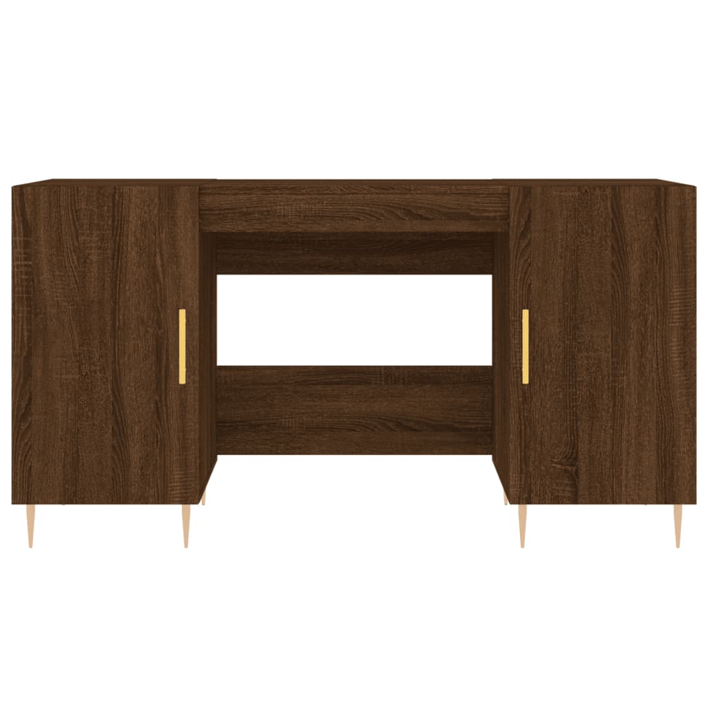 Schreibtisch Braun Eichen-Optik 140x50x75 cm Holzwerkstoff