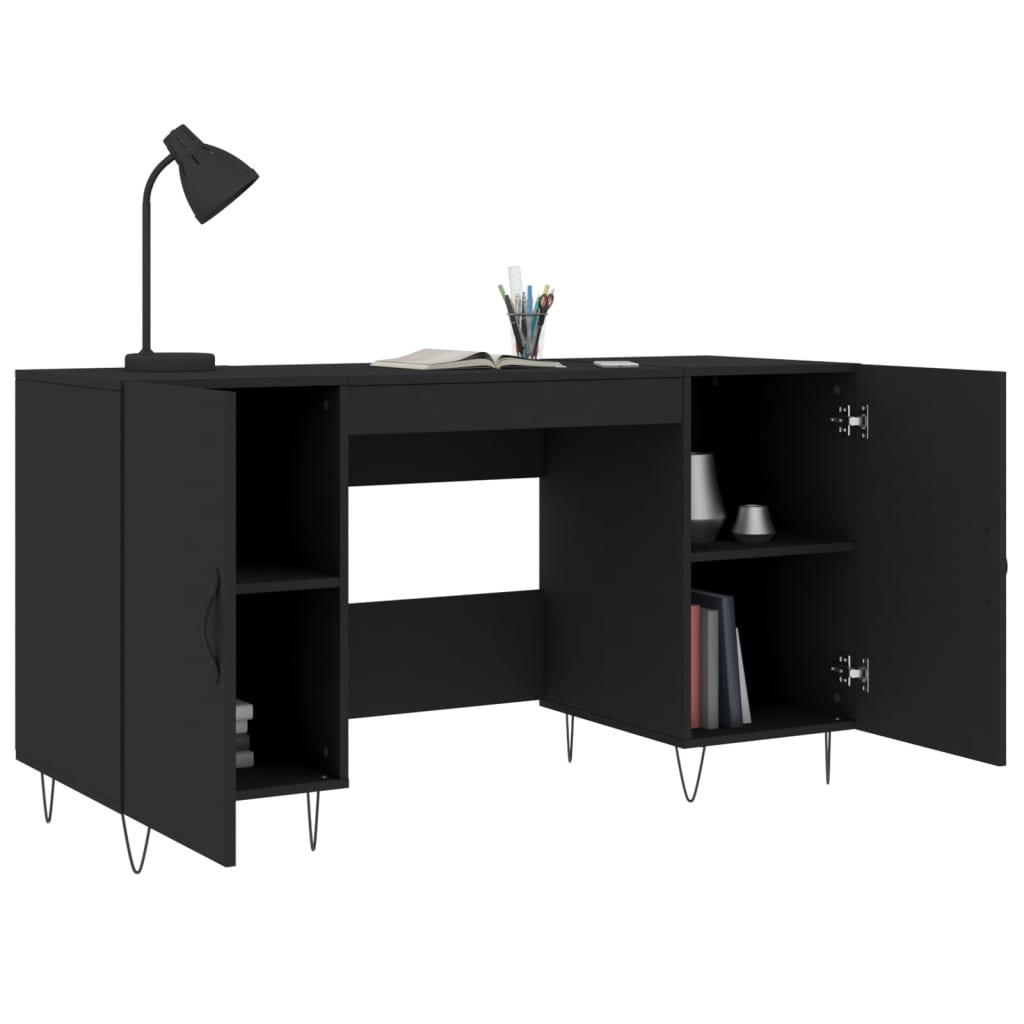 Schreibtisch Schwarz 140x50x75 cm Holzwerkstoff