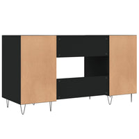 Thumbnail for Schreibtisch Schwarz 140x50x75 cm Holzwerkstoff