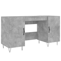 Thumbnail for Schreibtisch Betongrau 140x50x75 cm Holzwerkstoff