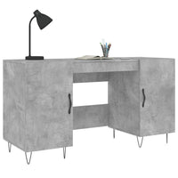 Thumbnail for Schreibtisch Betongrau 140x50x75 cm Holzwerkstoff