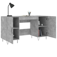 Thumbnail for Schreibtisch Betongrau 140x50x75 cm Holzwerkstoff