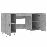 Thumbnail for Schreibtisch Betongrau 140x50x75 cm Holzwerkstoff