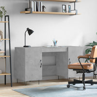 Thumbnail for Schreibtisch Betongrau 140x50x75 cm Holzwerkstoff