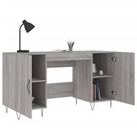 Thumbnail for Schreibtisch Grau Sonoma 140x50x75 cm Holzwerkstoff