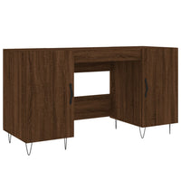 Thumbnail for Schreibtisch Braun Eichen-Optik 140x50x75 cm Holzwerkstoff