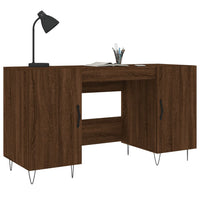 Thumbnail for Schreibtisch Braun Eichen-Optik 140x50x75 cm Holzwerkstoff