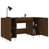 Thumbnail for Schreibtisch Braun Eichen-Optik 140x50x75 cm Holzwerkstoff