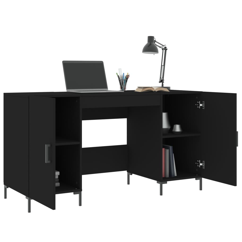Schreibtisch Schwarz 140x50x75 cm Holzwerkstoff