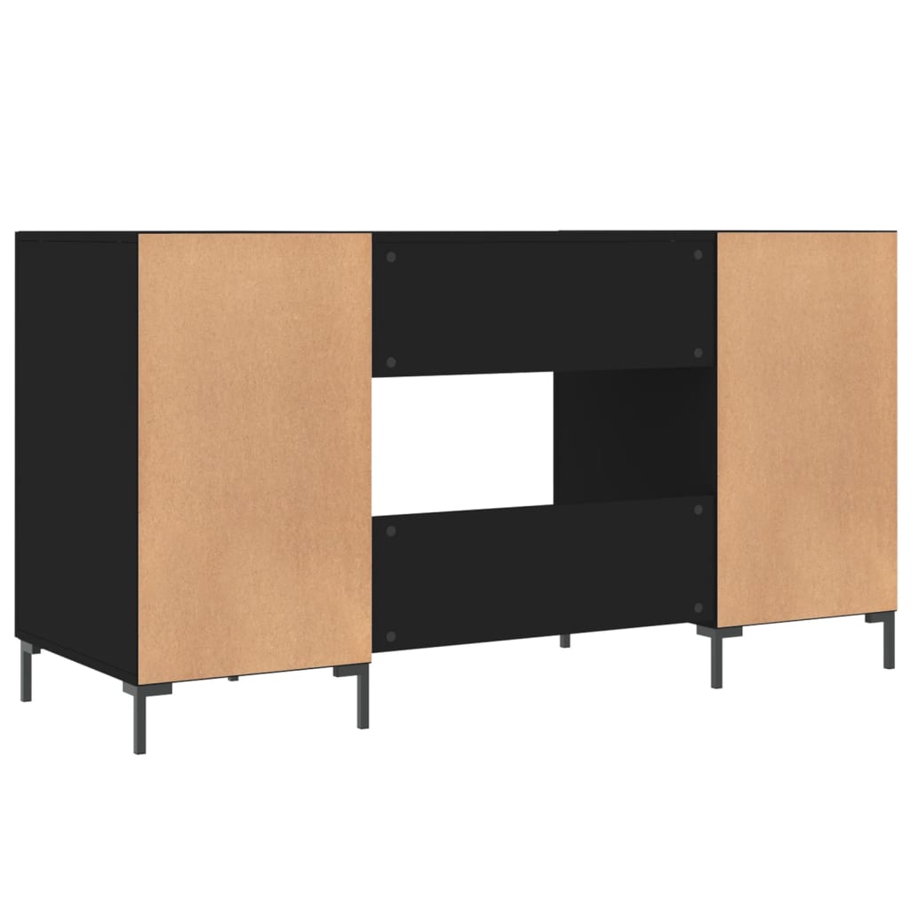 Schreibtisch Schwarz 140x50x75 cm Holzwerkstoff
