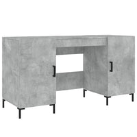 Thumbnail for Schreibtisch Betongrau 140x50x75 cm Holzwerkstoff