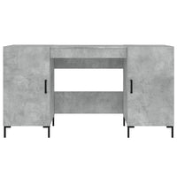 Thumbnail for Schreibtisch Betongrau 140x50x75 cm Holzwerkstoff