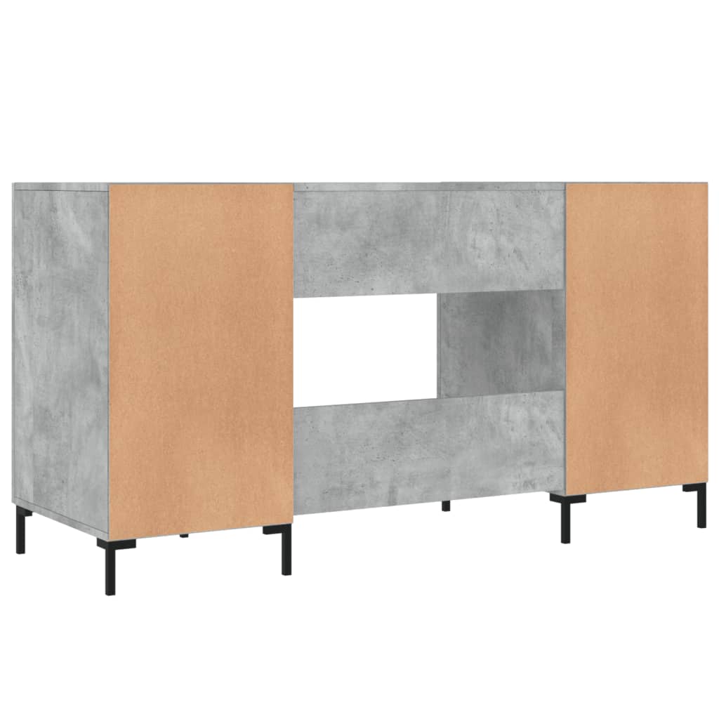 Schreibtisch Betongrau 140x50x75 cm Holzwerkstoff
