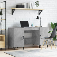 Thumbnail for Schreibtisch Betongrau 140x50x75 cm Holzwerkstoff